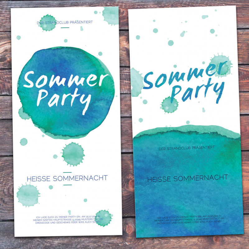 Einladungskarte Sommerparty - eigenbauDESIGN
