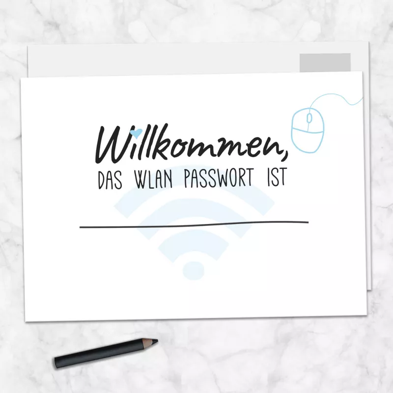 Postkarte WLAN Passwort