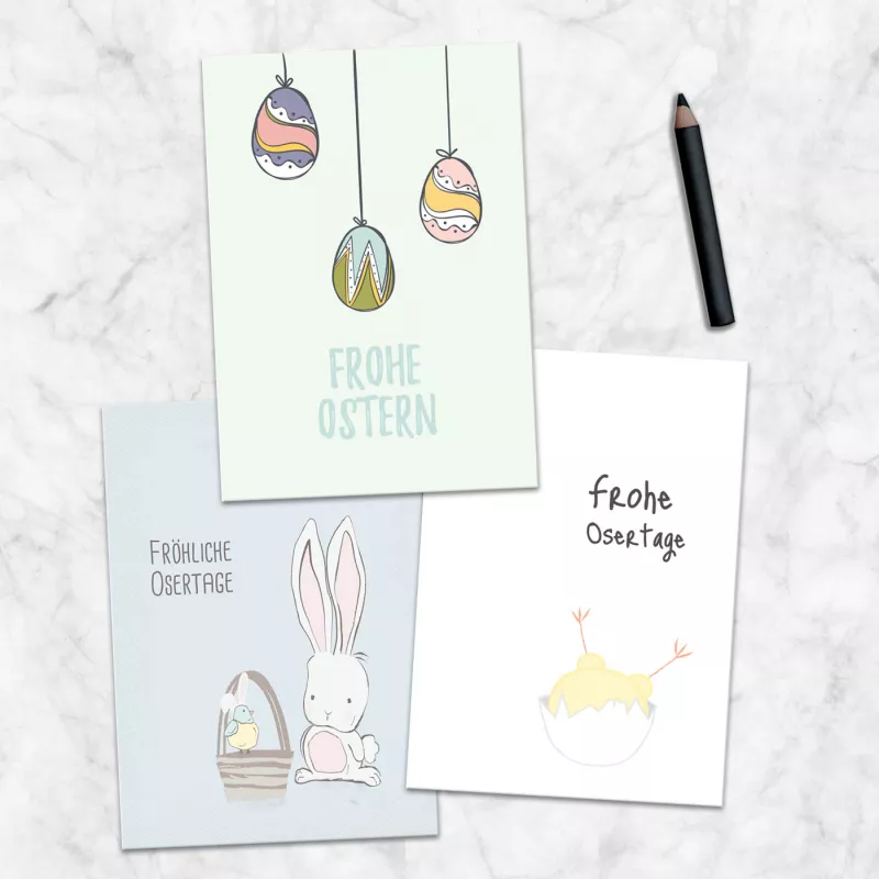 Osterkarten Ostern 6er Set