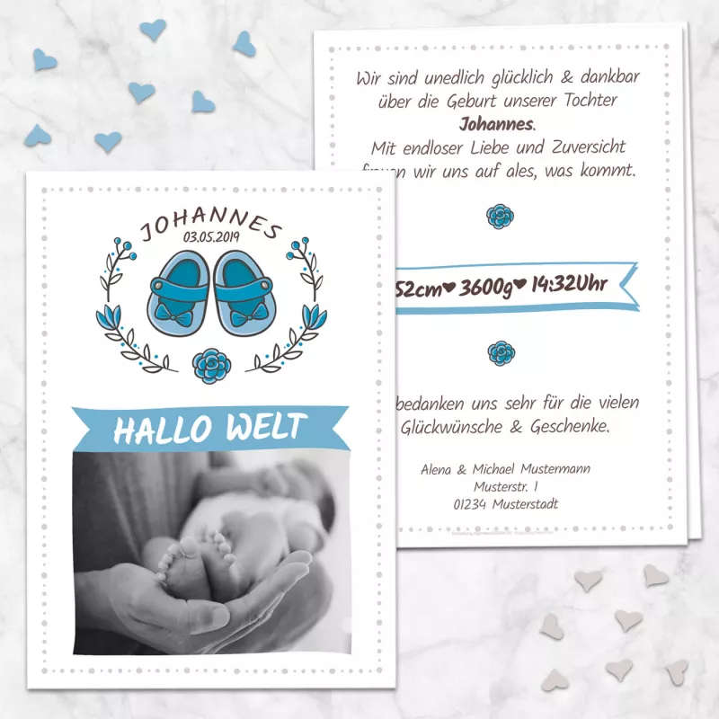 Geburtskarte Sch�hchen