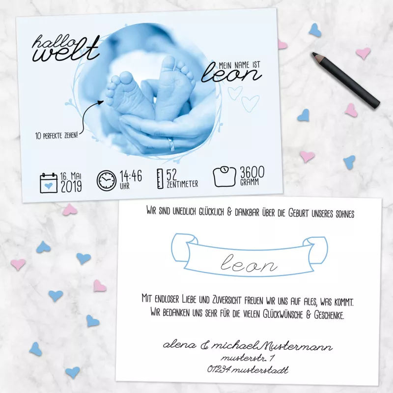 Geburtskarte Bild