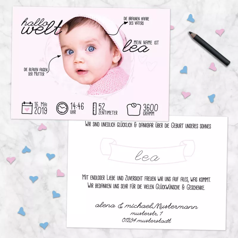 Geburtskarte Bild