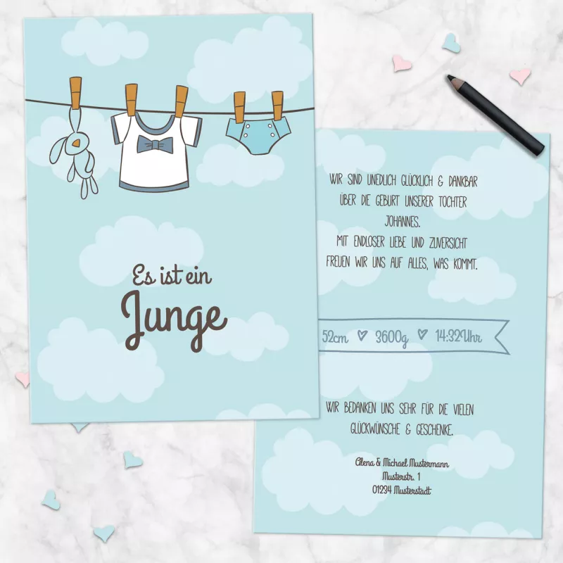 Geburtskarte Zwillinge