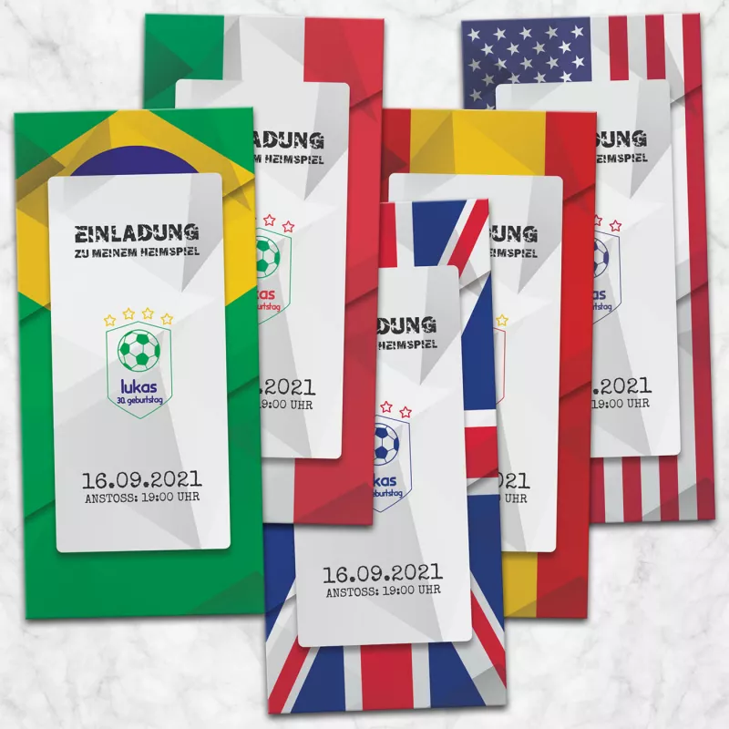 Einladungskarte Fuball Ticket