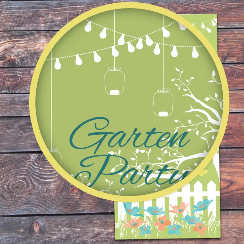 Einladungskarte Gartenfeier