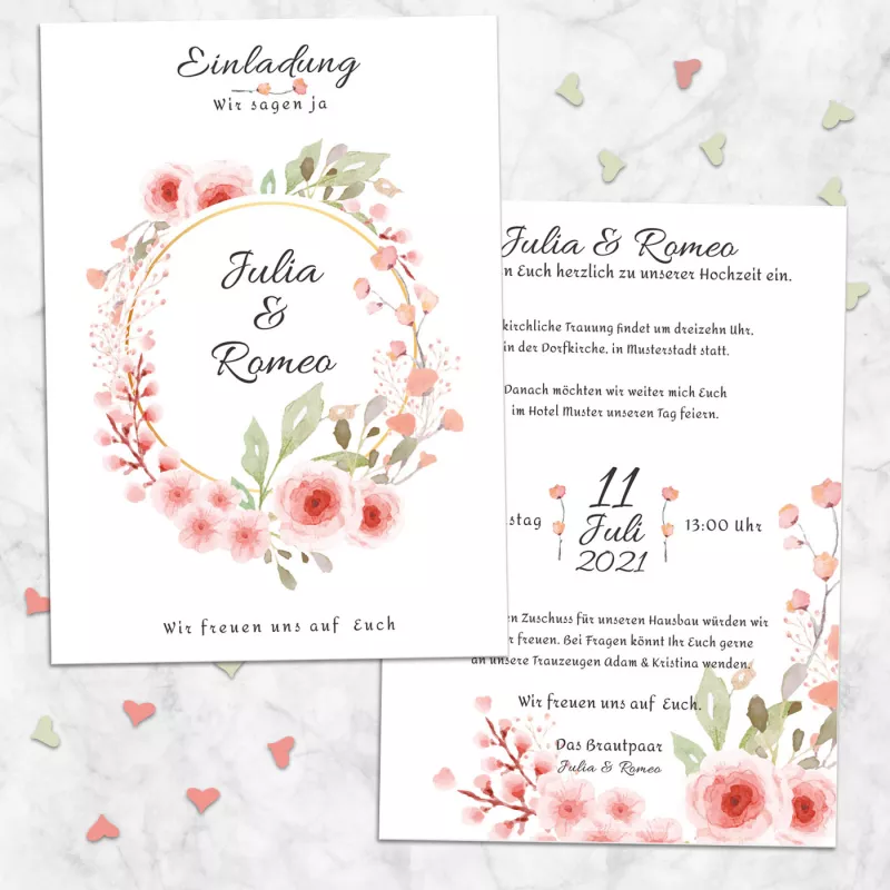 Einladungskarte Hochzeitsglck