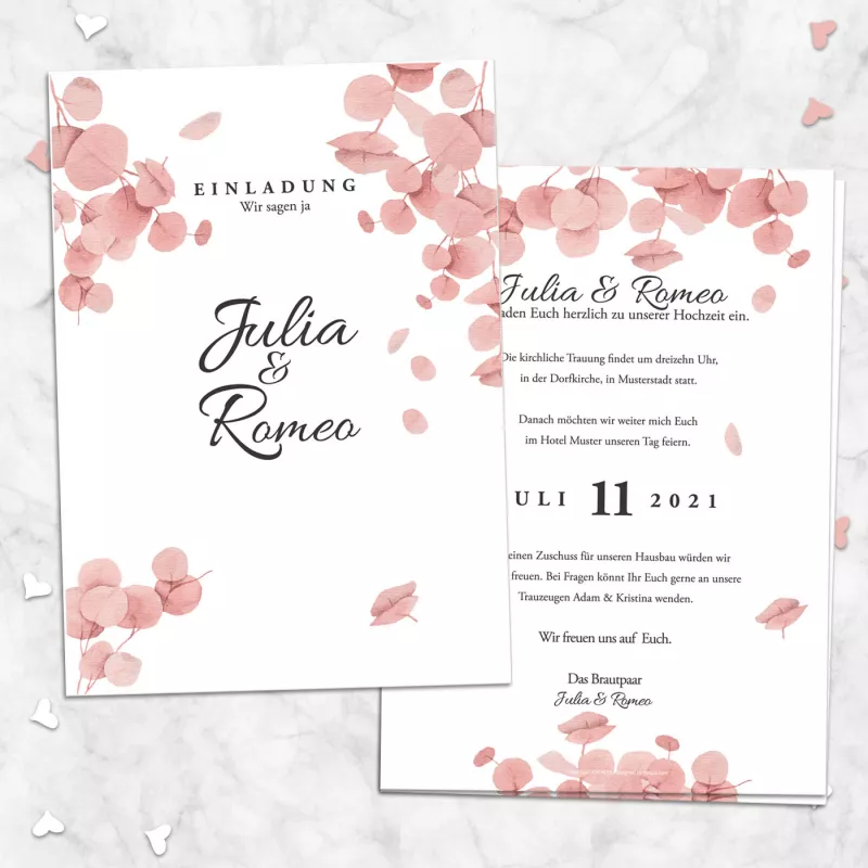 Einladungskarte Hochzeitspapeterie