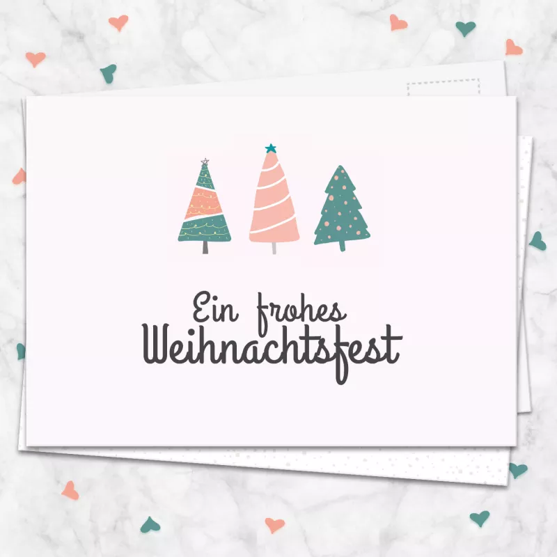 Postkarte Ein frohes Weihnachtsfest