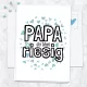 Postkarte Papa du bist riesig
