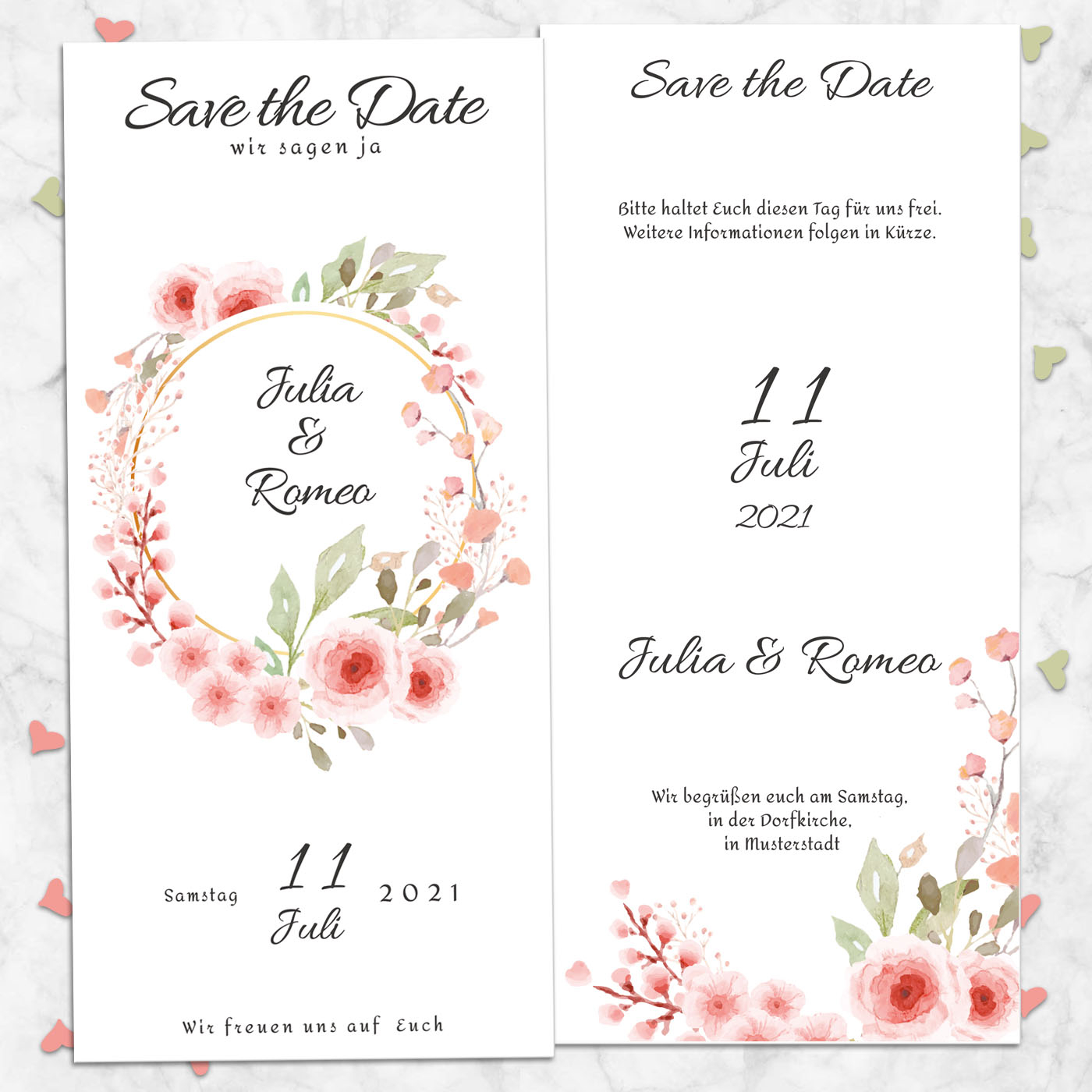 Save the Date Karte Hochzeitsglück