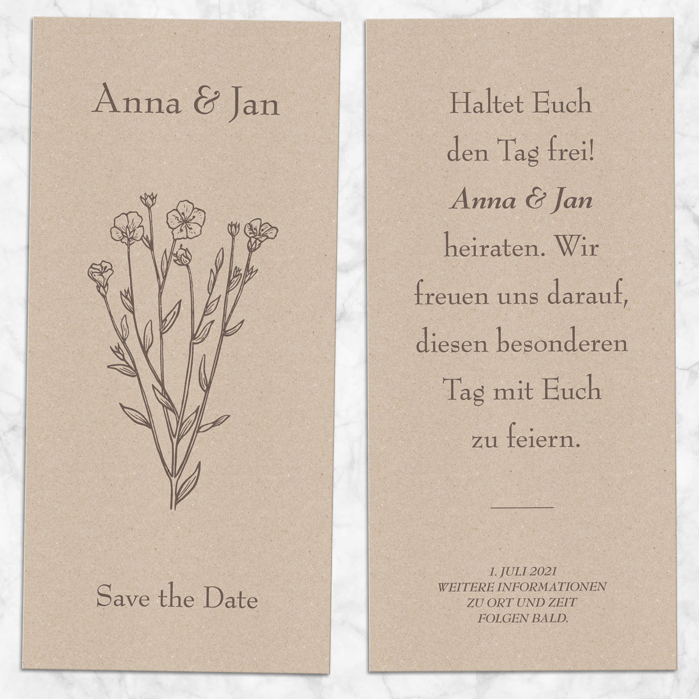 Save the Date Karte floral