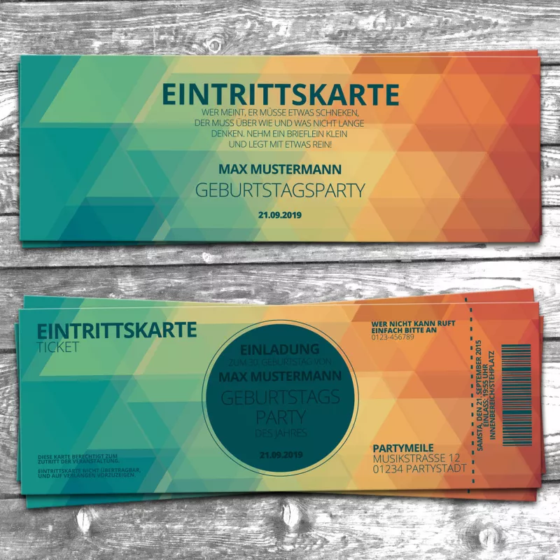 Einladungskarte Partyeinladung XXL