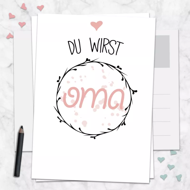 Postkarte Du wirst Oma