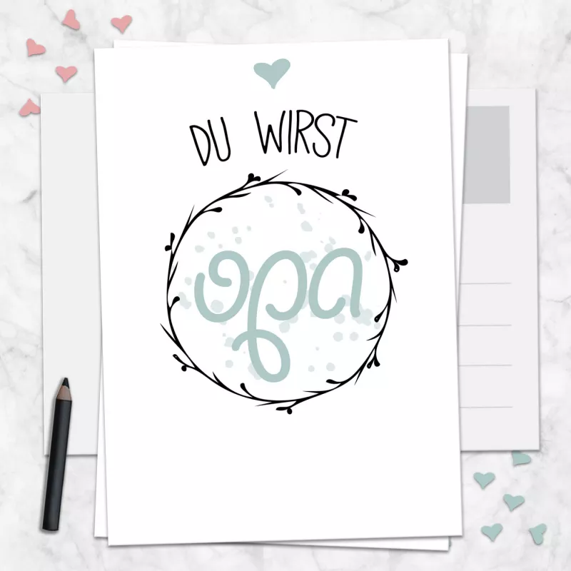 Postkarte Du wirst Opa