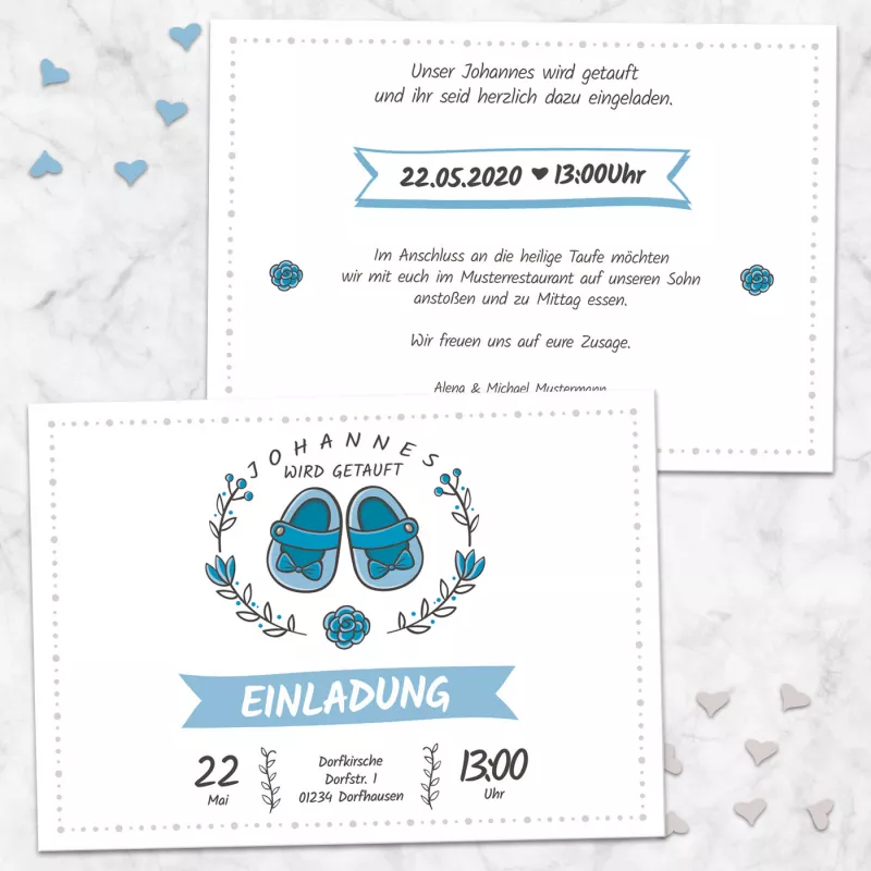 Einladung Taufe Schhchen