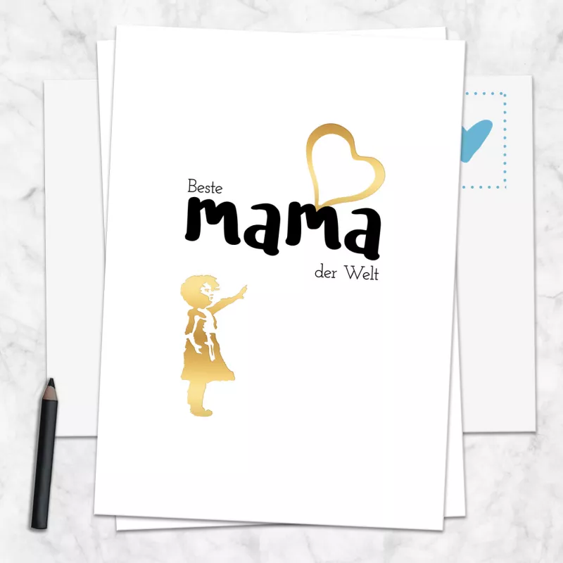 Postkarte Beste Mama der Welt