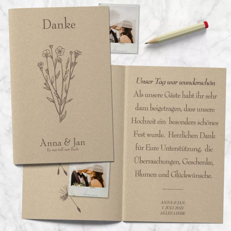 Dankeskarte floral