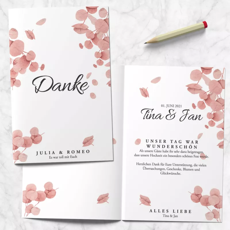 Dankeskarte Hochzeitspapeterie