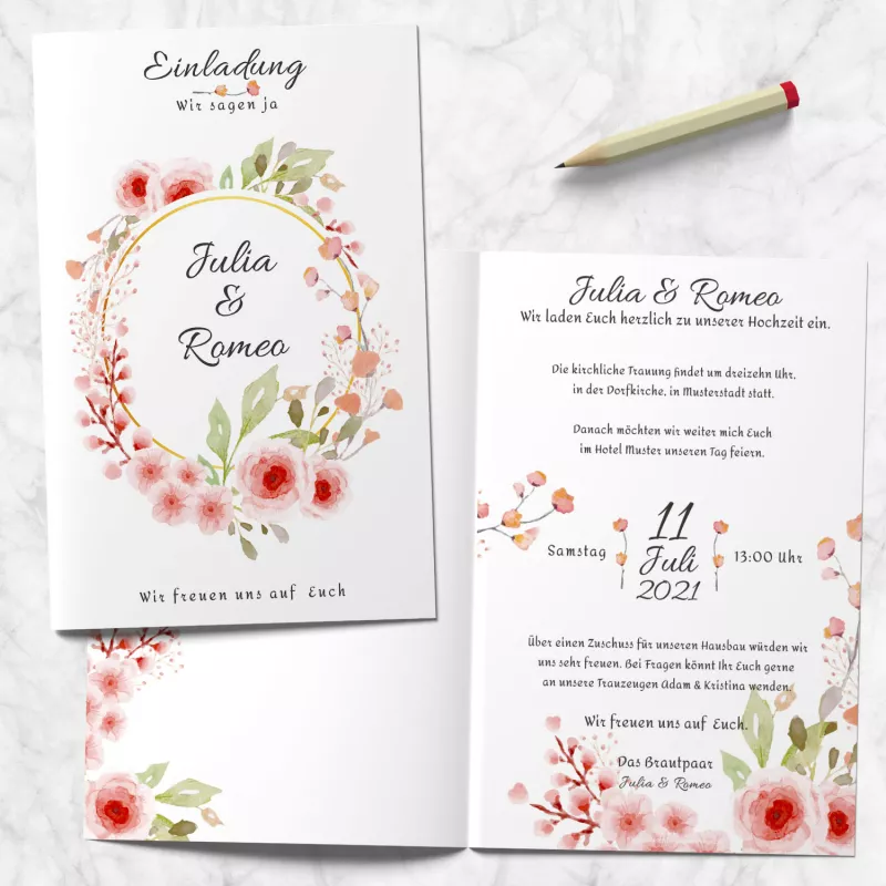 Einladungskarte Hochzeitsglck