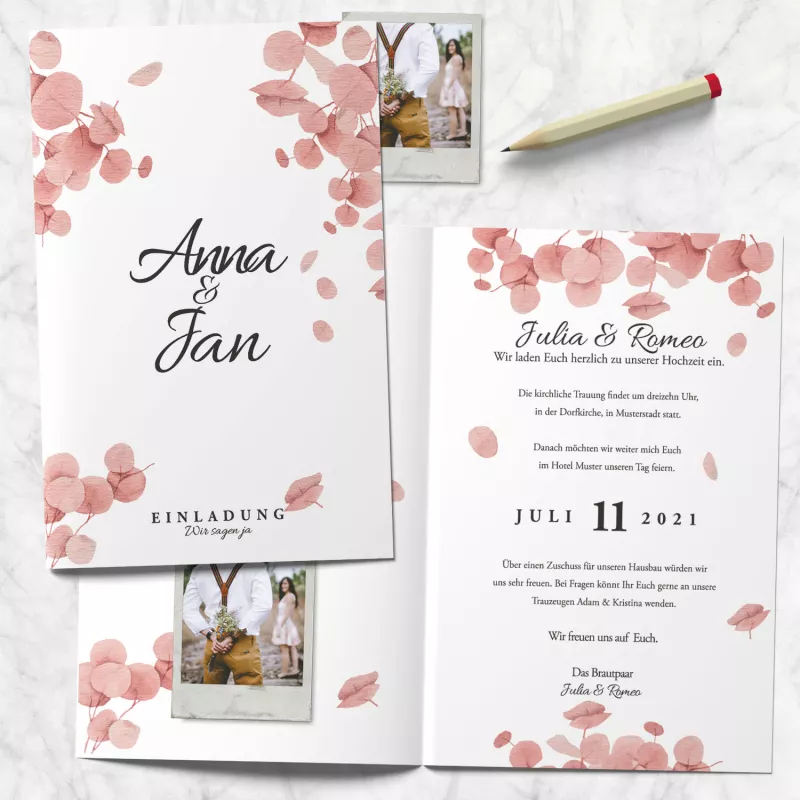 Einladungskarte Hochzeitspapeterie