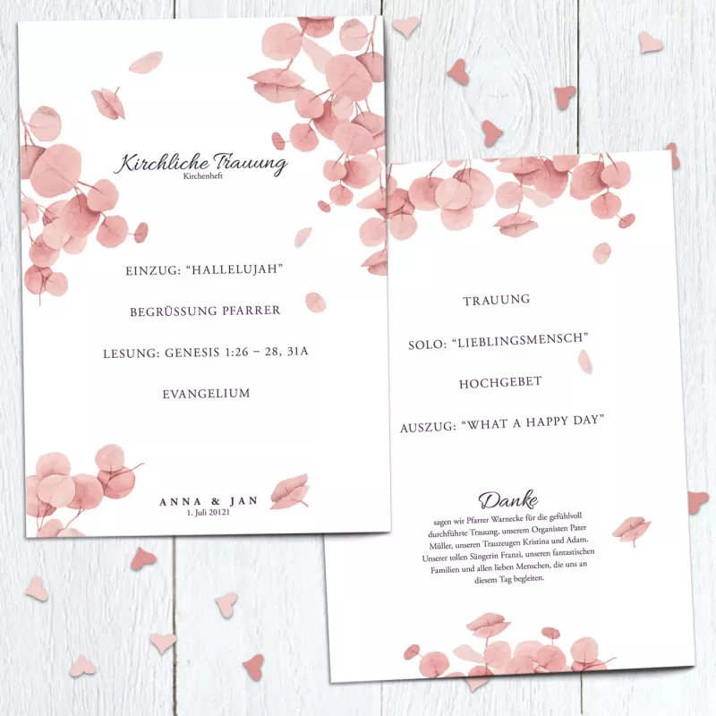Kirchenheft Hochzeitspapeterie