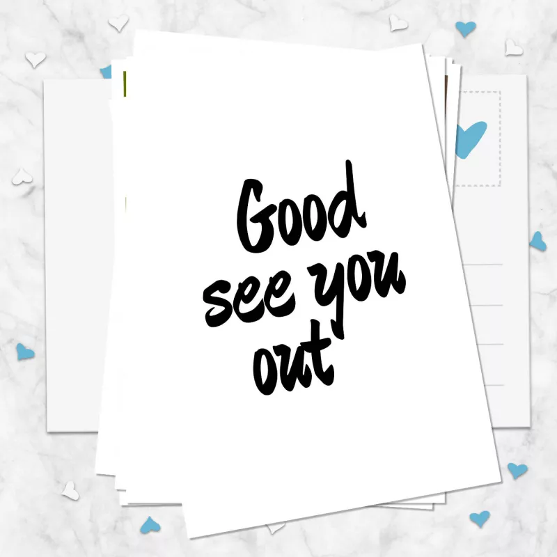 Postkarte - Good see you out